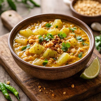 Ghiya and channa dal