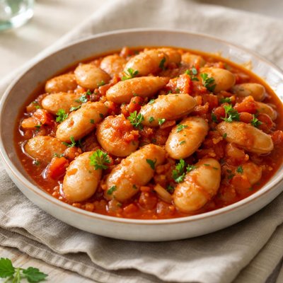 Giant beans in tomato sauce