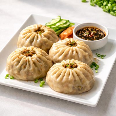 Giant meat korean dumpling