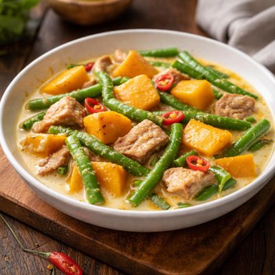 Ginataang sitaw and kalabasa