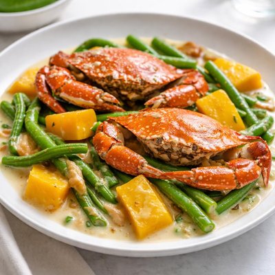 Ginataang sitaw and kalabasa with crabs