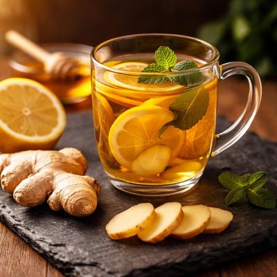 Ginger and lemon tea