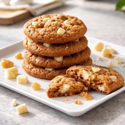 Ginger and white chocolate cookie