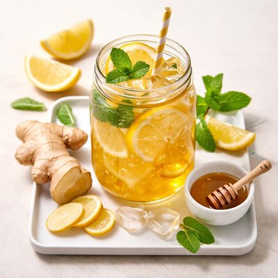 Ginger lemonade kombucha
