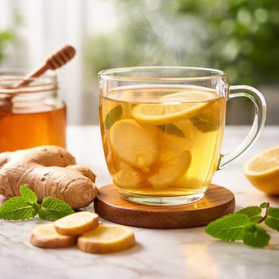 Ginger tea with honey