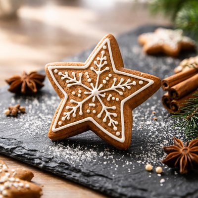 Gingerbread star cookie