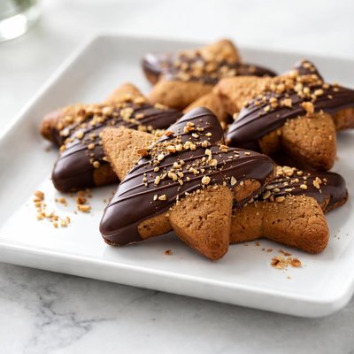 Gingerbread star with chocolate