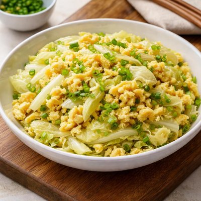 Ginisang cabbage with egg