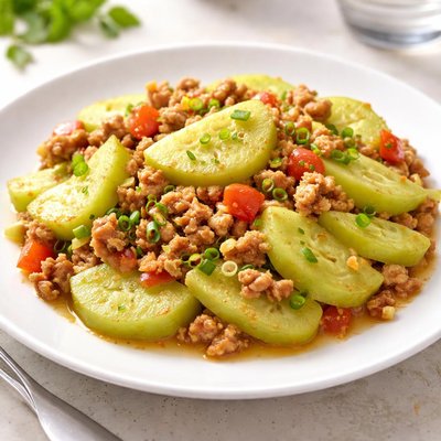 Ginisang sayote and giniling