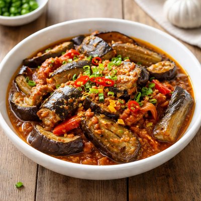 Ginisang talong with sardines