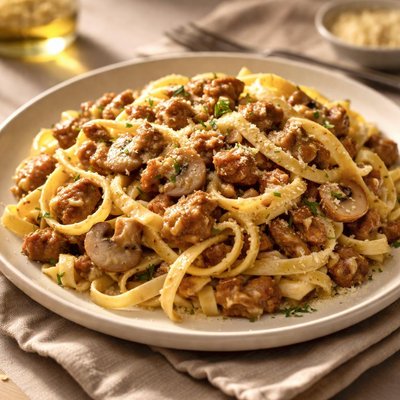 Giovanni rana sausage and mushroom fettucinne