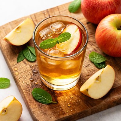 Glass of apple juice