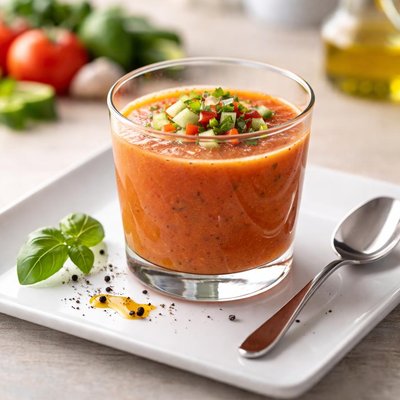 Glass of gazpacho