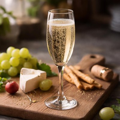 Glass of sparkling wine