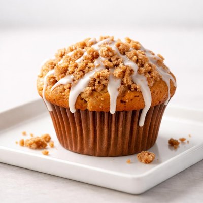 Glazed cinammon muffin