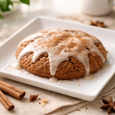 Glazed gingerbread cookie