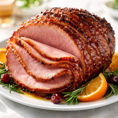 Glazed ham