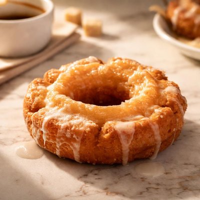 Glazed old fashioned donut