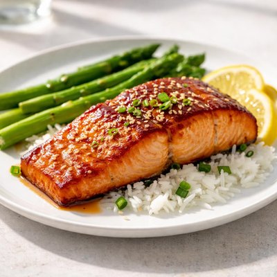 Glazed salmon