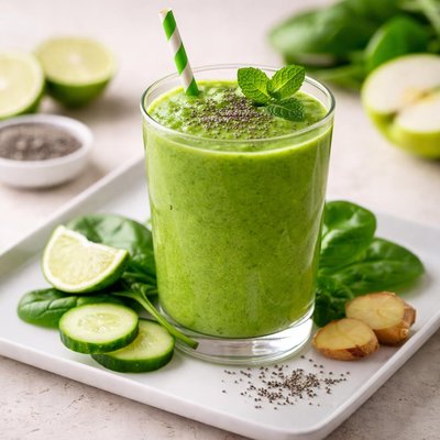 Glowing green smoothie