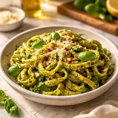 Gluten-free green pasta