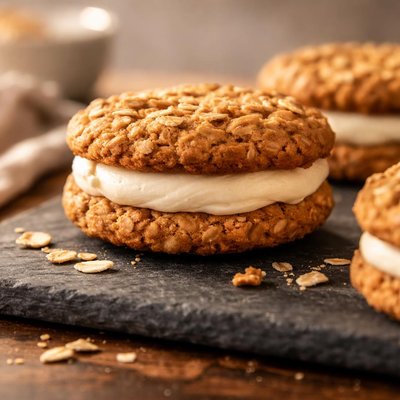 Gluten-free oatmeal cream cookie