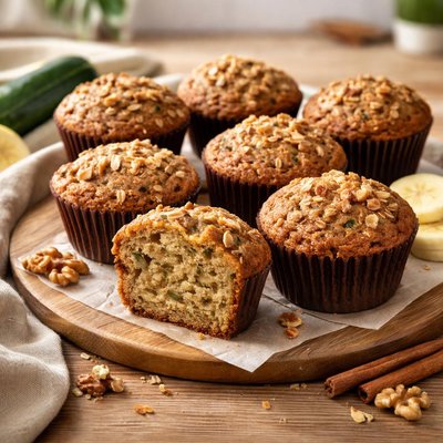 Gluten free bannab and zuccini mufin