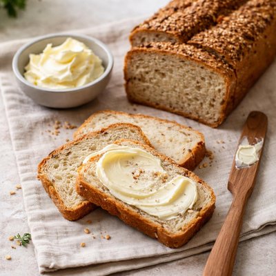 Gluten free bread with butter