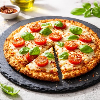 Gluten free cauliflower crust pizza