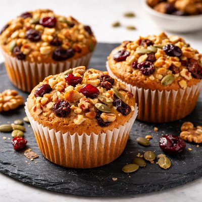 Gluten free fruit and nut muffin