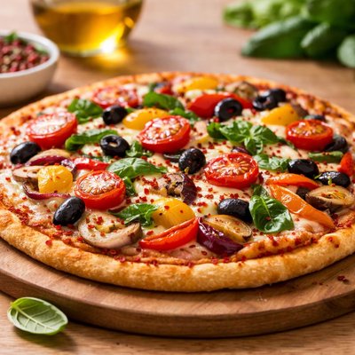 Gluten free vegetable pizza