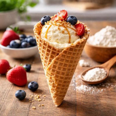 Gluten free waffle cone