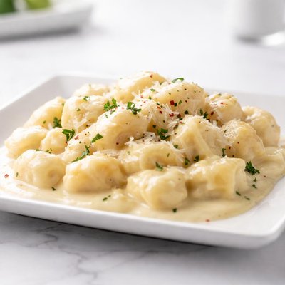 Gnocchi con cuatro queso