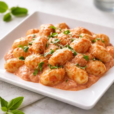 Gnocchi pink sauce