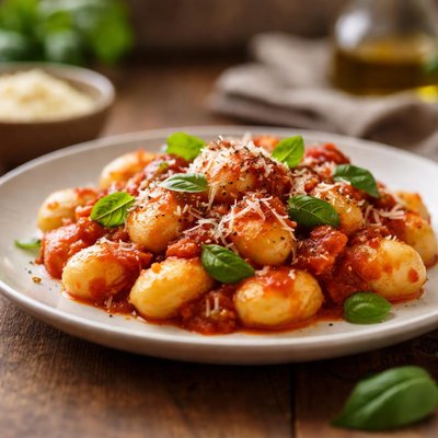 Gnocchi with sauce