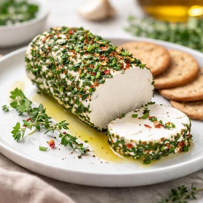 Goat cheese log