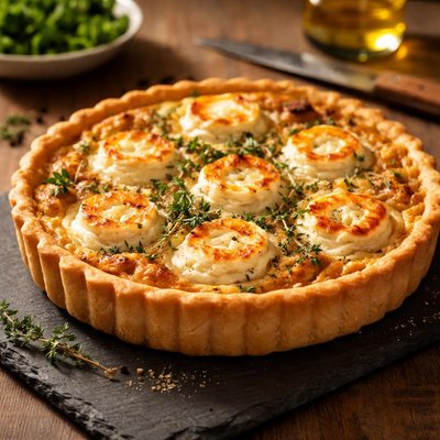 Goat cheese quiche