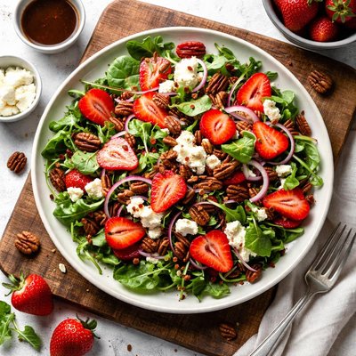 Goat cheese strawberry salad