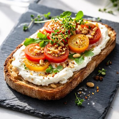 Goat cheese tartine