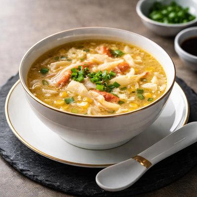 Golden crown egg flower soup