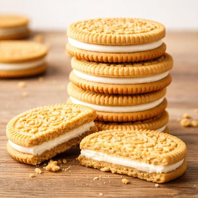 Golden oreo cookie
