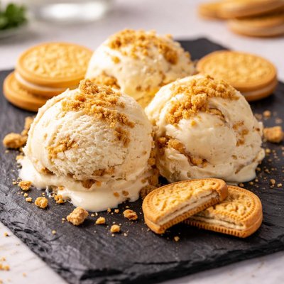 Golden oreo ice cream