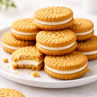 Golden sandwich cookies