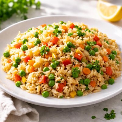 Golden vegetable rice