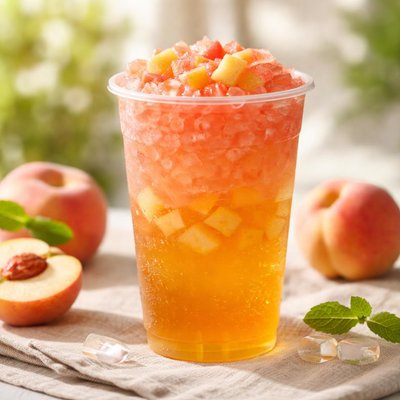 Gong cha large double peach tea