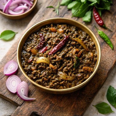 Gongura curry with onions