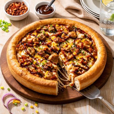 Goobne bbq deep dish pizza