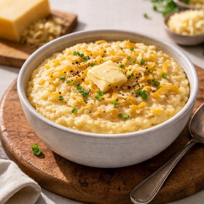 Gouda cheese grits