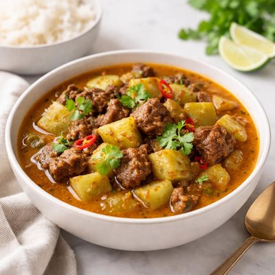 Gourd and beef curry
