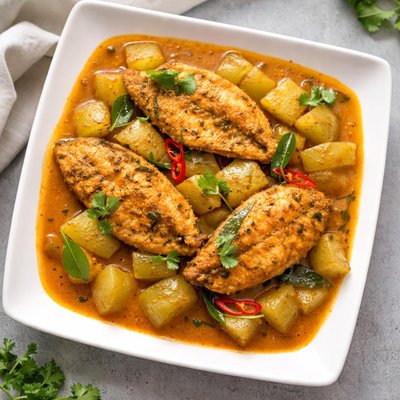 Gourd and fish curry